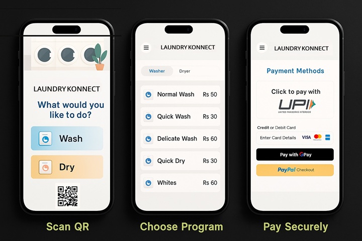 Laundry Konnect App Interface
